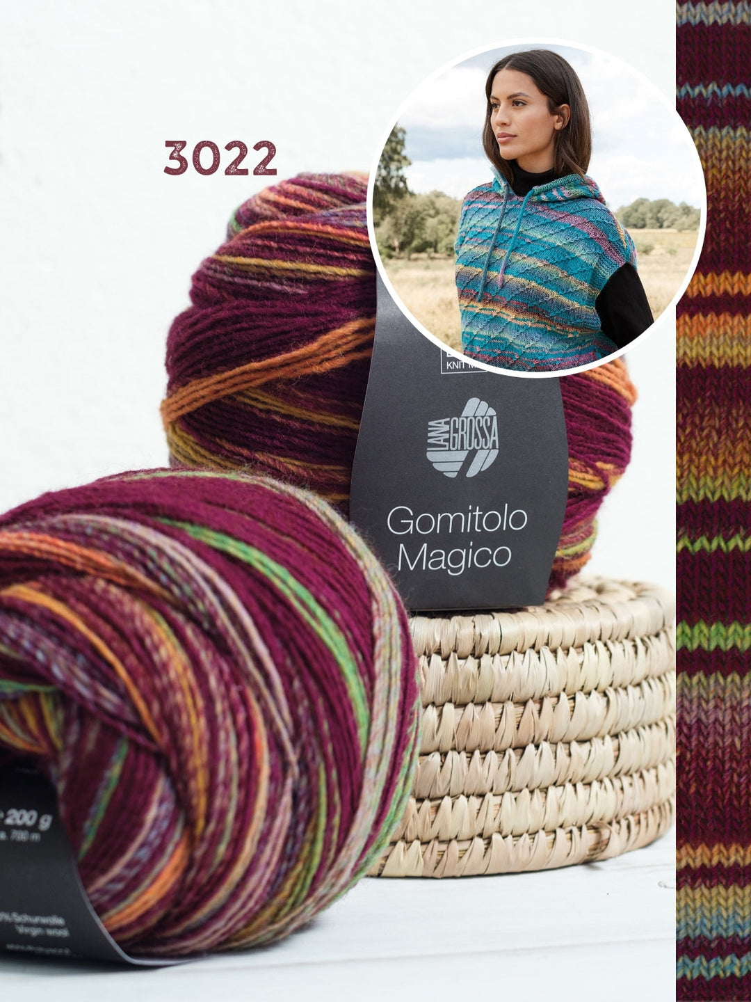 Strickpaket Gomitolo Magico Hoodie-Pullunder