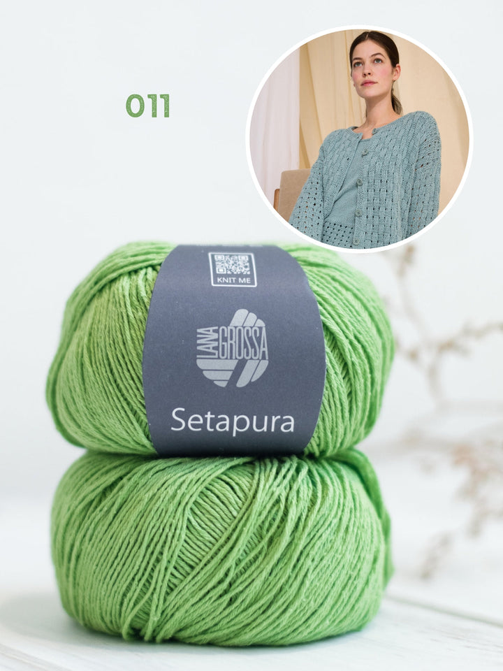 Strickpaket Setapura Weste mit Gewebtem Look