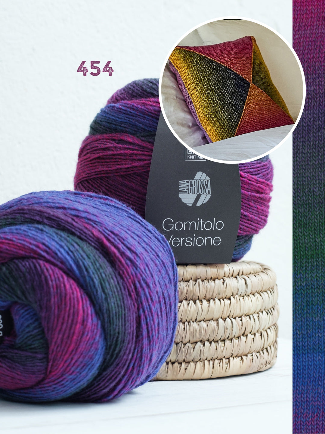 Strickpaket Gomitolo Versione Kissenhülle aus Dreiecken