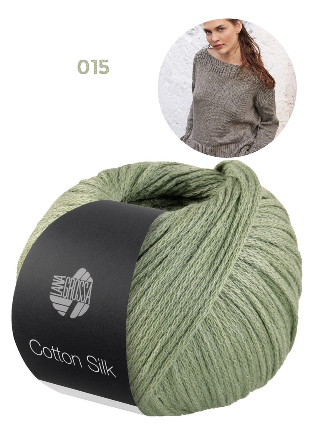 Strickpaket Cotton Silk Pullover mit U-Bootausschnitt