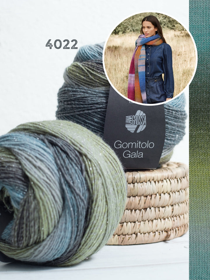 Strickpaket Gomitolo Gala Schal glatt