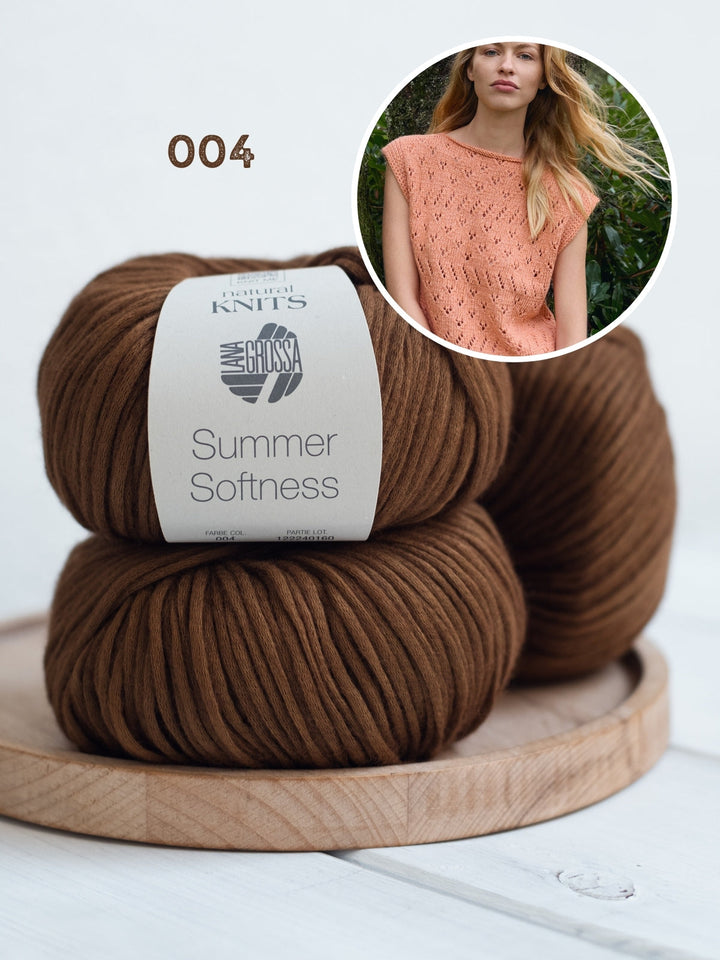 Strickpaket Summer Softness Top mit Ajourmuster