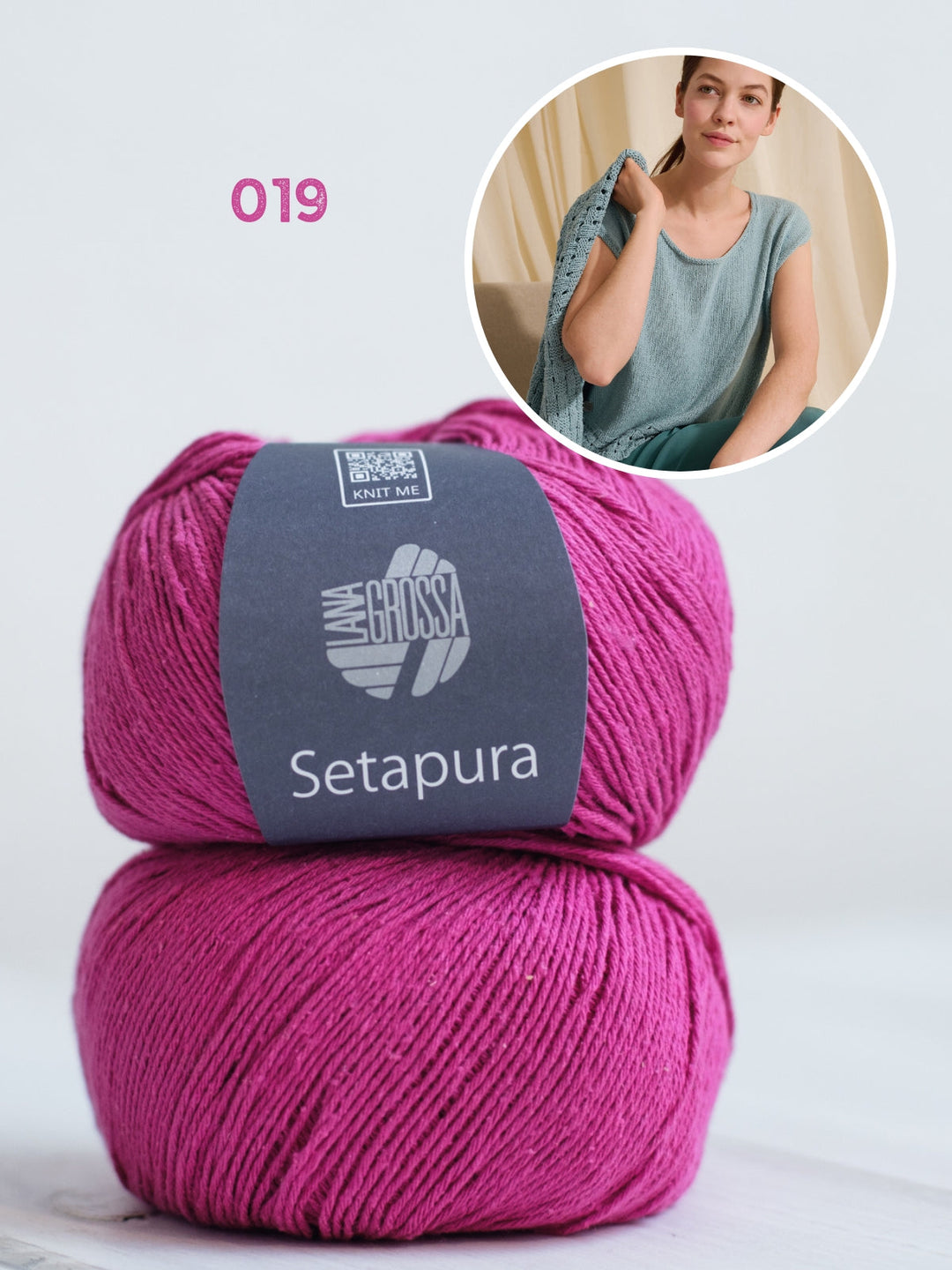 Strickpaket Setapura Top mit Gewebtem Look