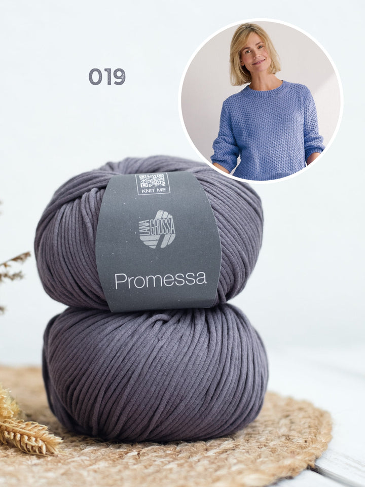 Strickpaket Promessa Pullover mit Strukturmuster