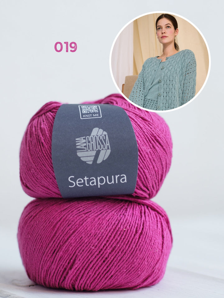 Strickpaket Setapura Weste mit Gewebtem Look