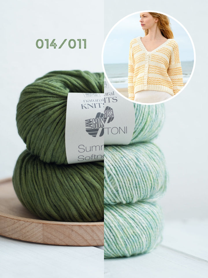 Strickpaket Summer Softness Bottoni Streifenjacke