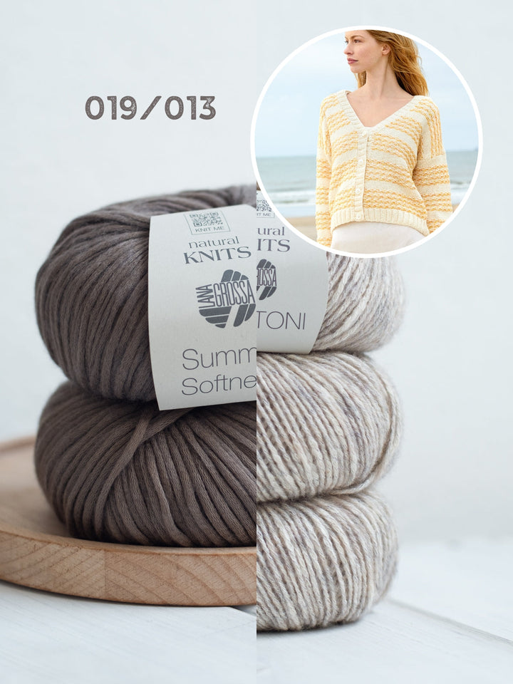 Strickpaket Summer Softness Bottoni Streifenjacke