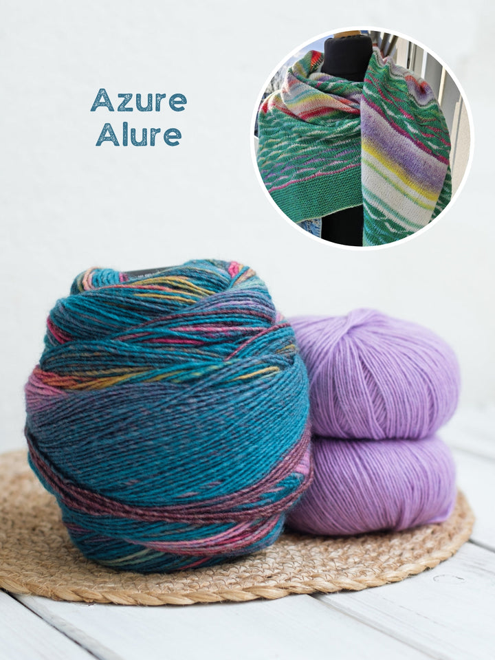 Strickpaket Lizas Tuch New Waves - Gomitolo Ecopuno