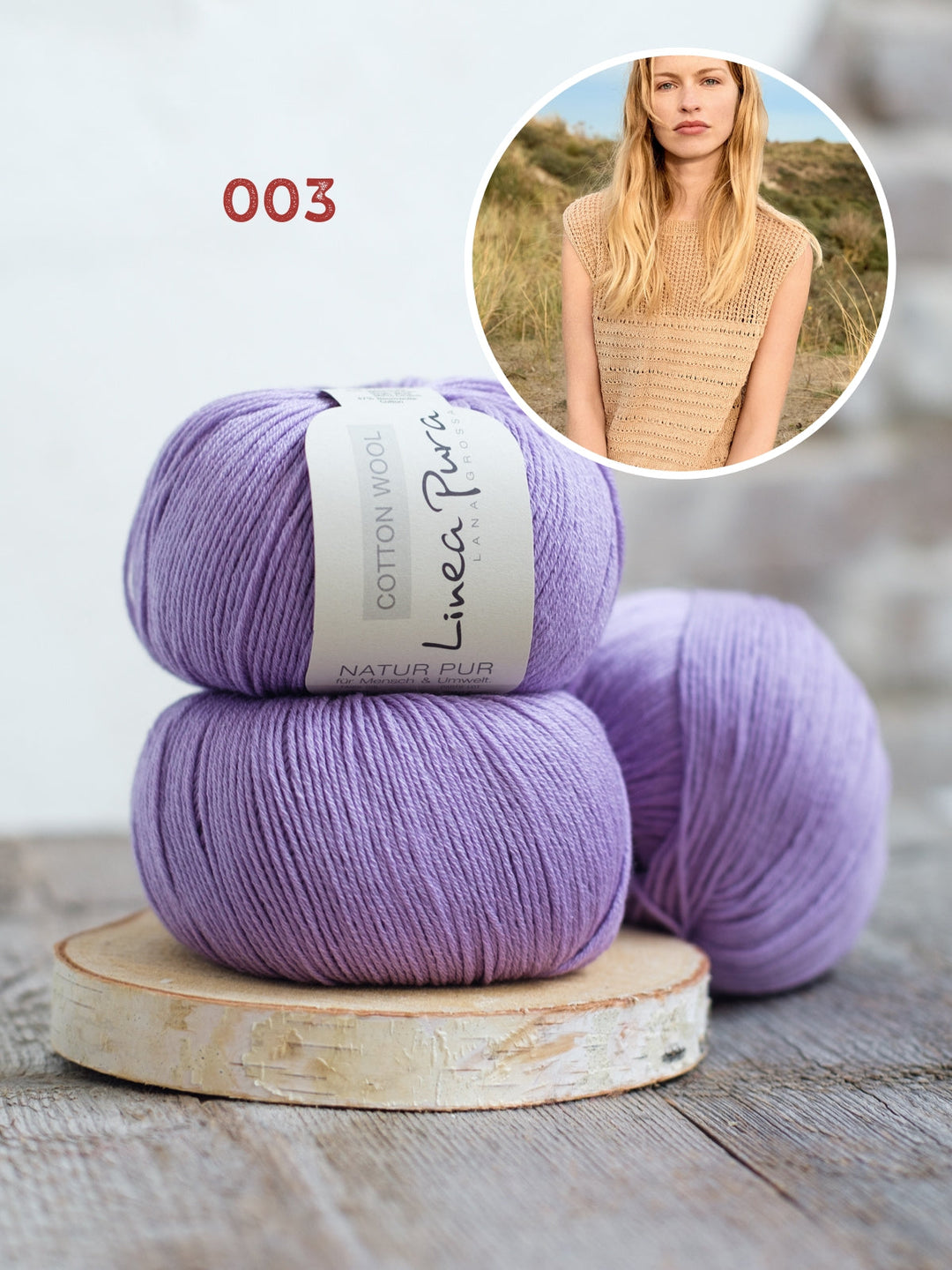 Strickpaket Cotton Wool Top mit Ajourmuster