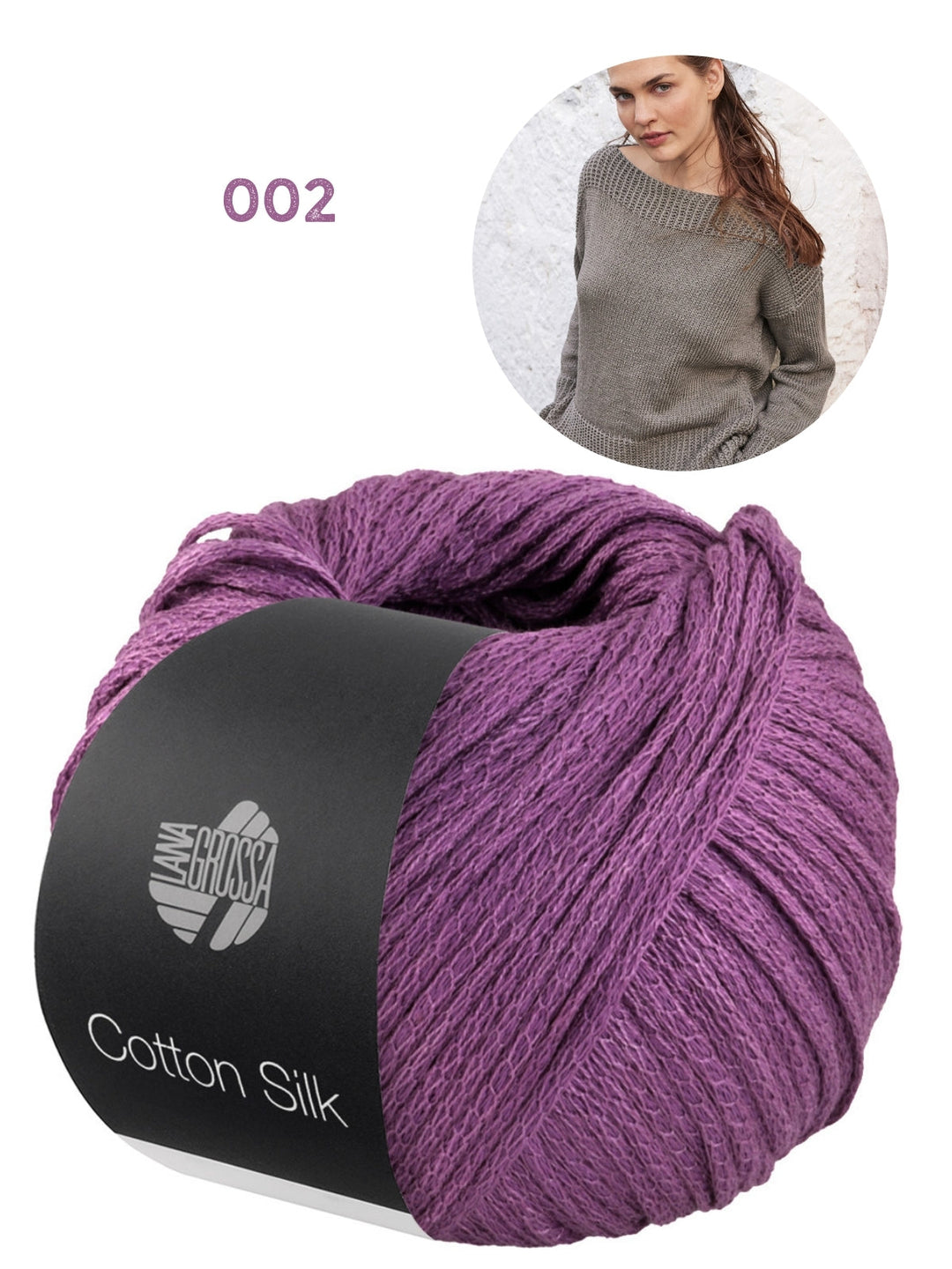 Strickpaket Cotton Silk Pullover mit U-Bootausschnitt