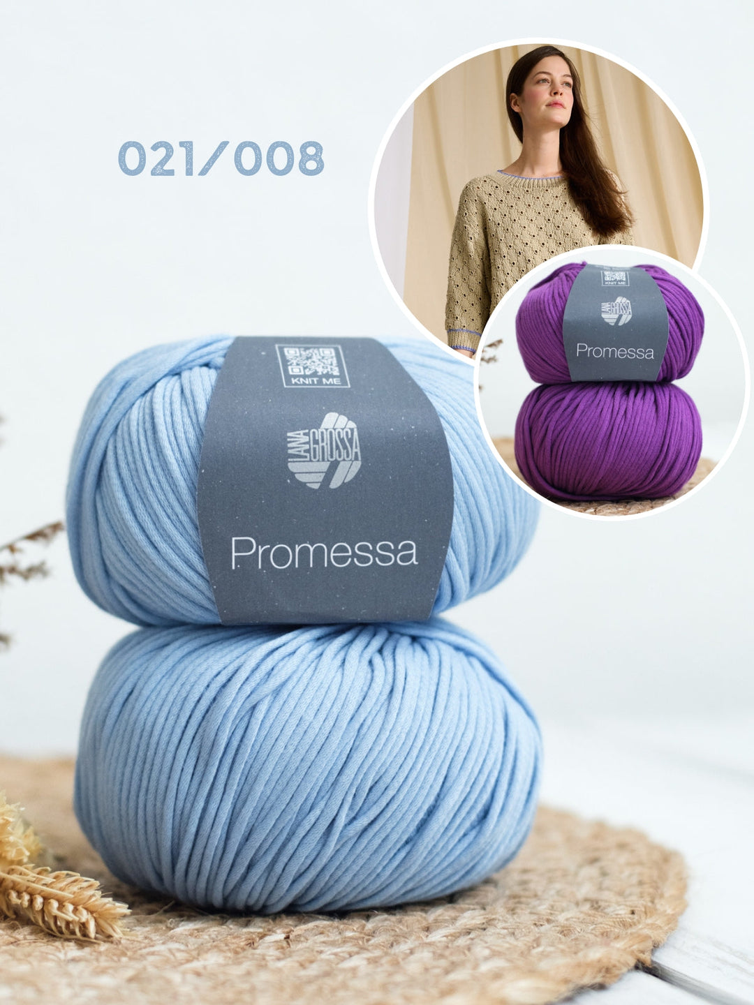 Strickpaket Promessa Pullover mit Lochmuster