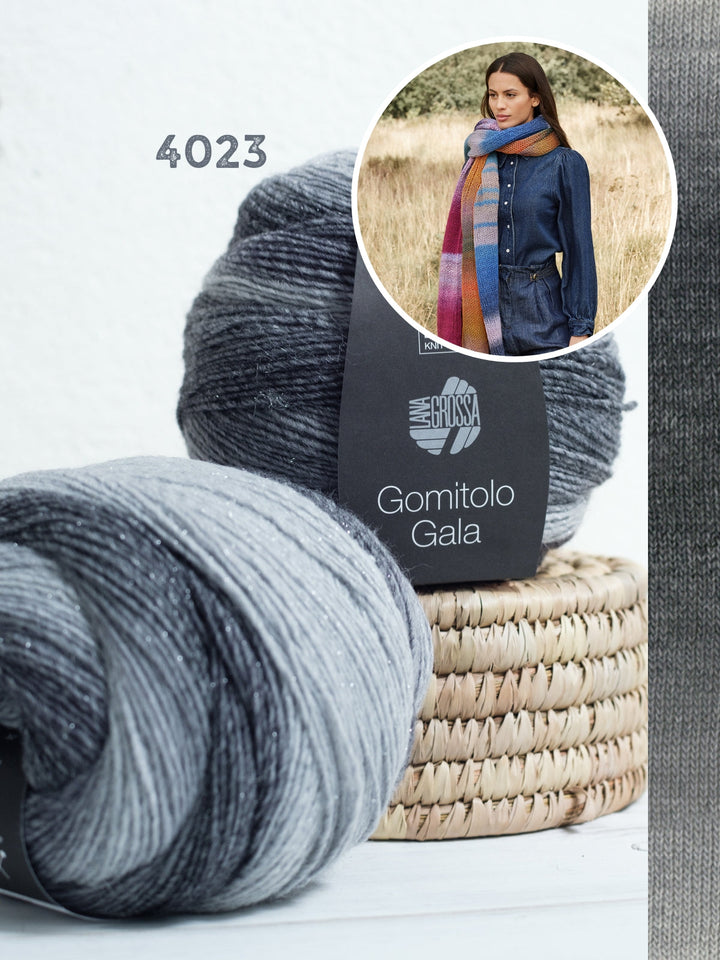 Strickpaket Gomitolo Gala Schal glatt