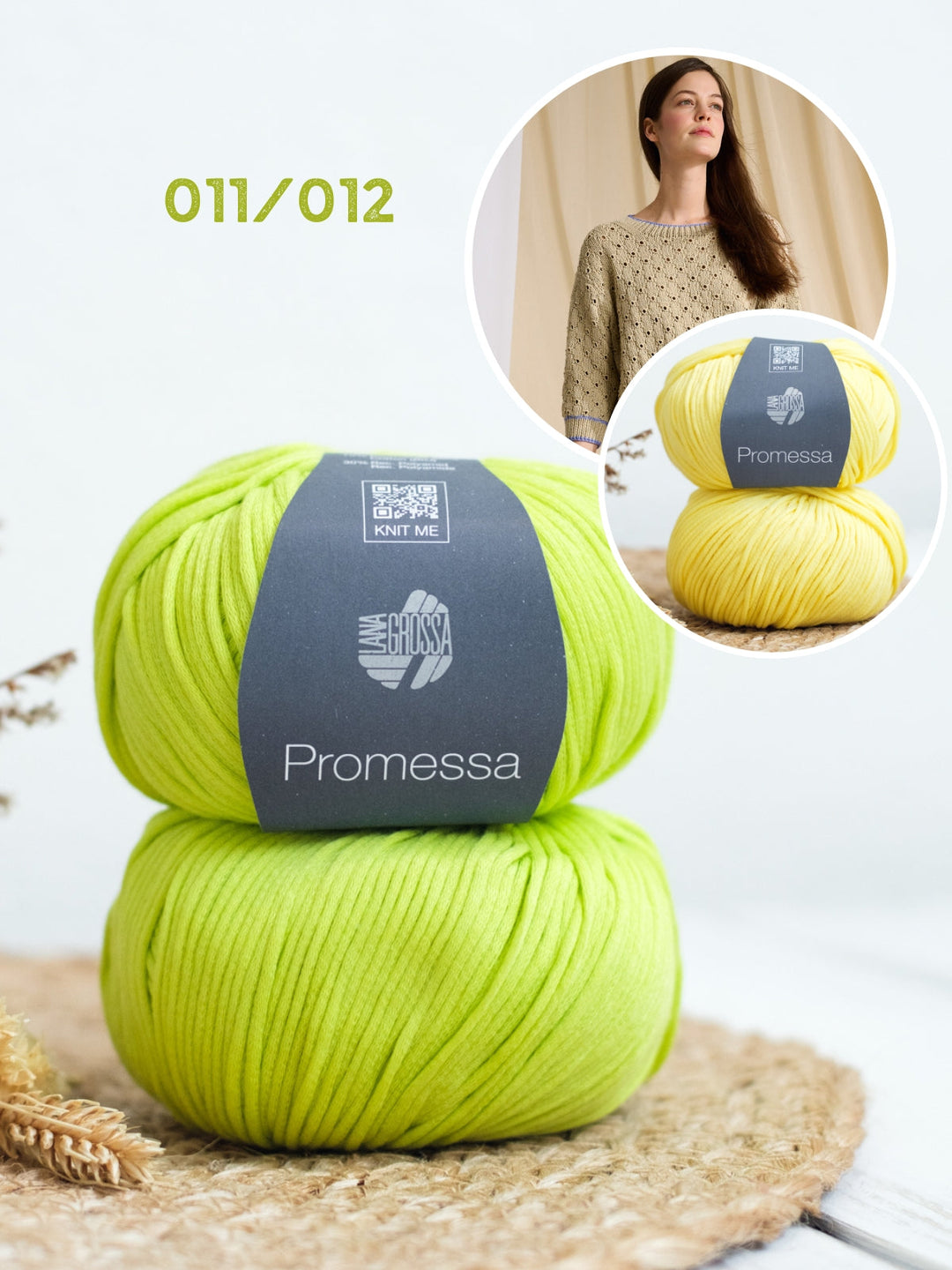 Strickpaket Promessa Pullover mit Lochmuster