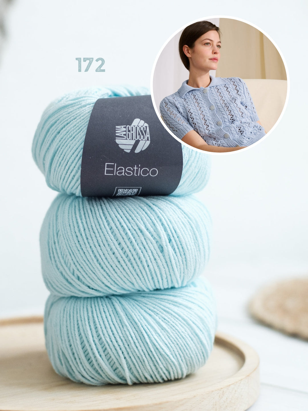 Strickpaket Elastico Weste mit Kabel- und Ajourmuster