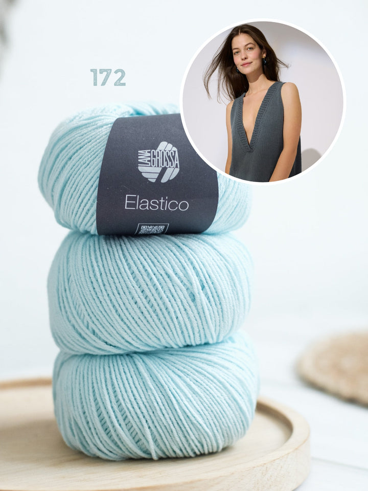 Strickpaket Elastico Top mit tiefem V-Ausschnitt