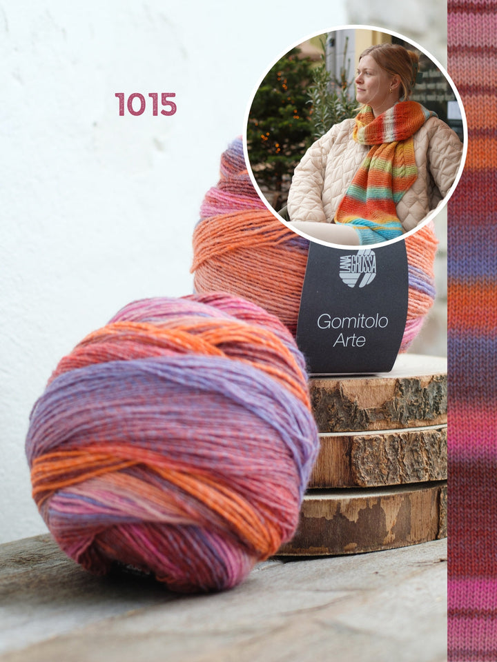 Strickpaket Lizas Tuch Orange Night - Arte