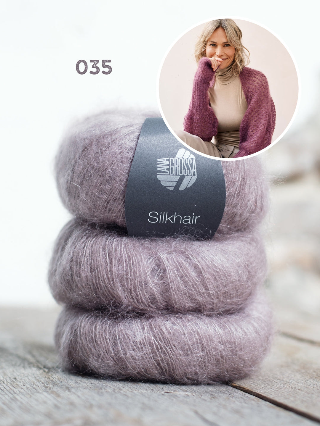 Strickpaket Silkhair Ärmelschal