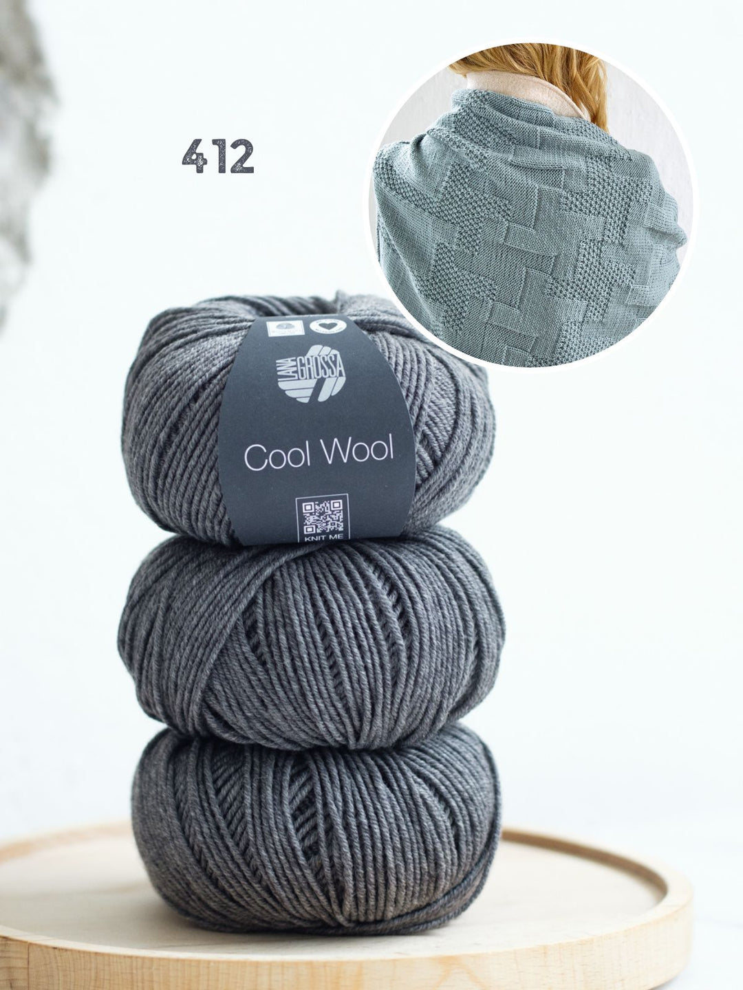 Strickpaket Cool Wool Stola im Strukturmuster