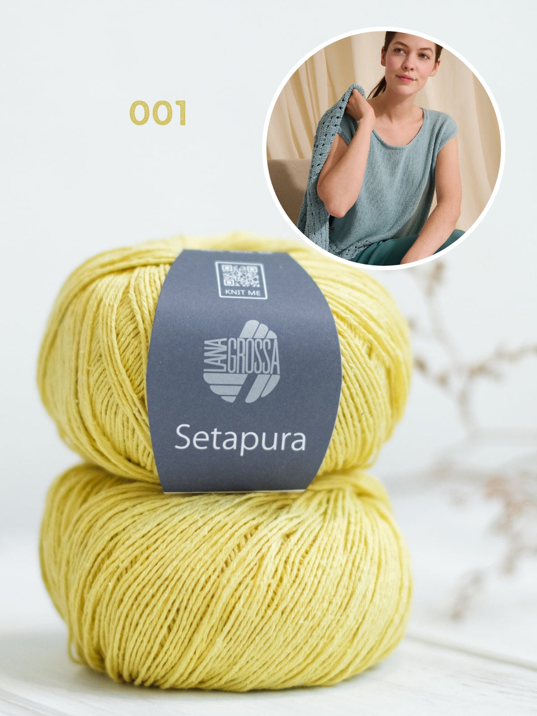 Strickpaket Setapura Top mit Gewebtem Look