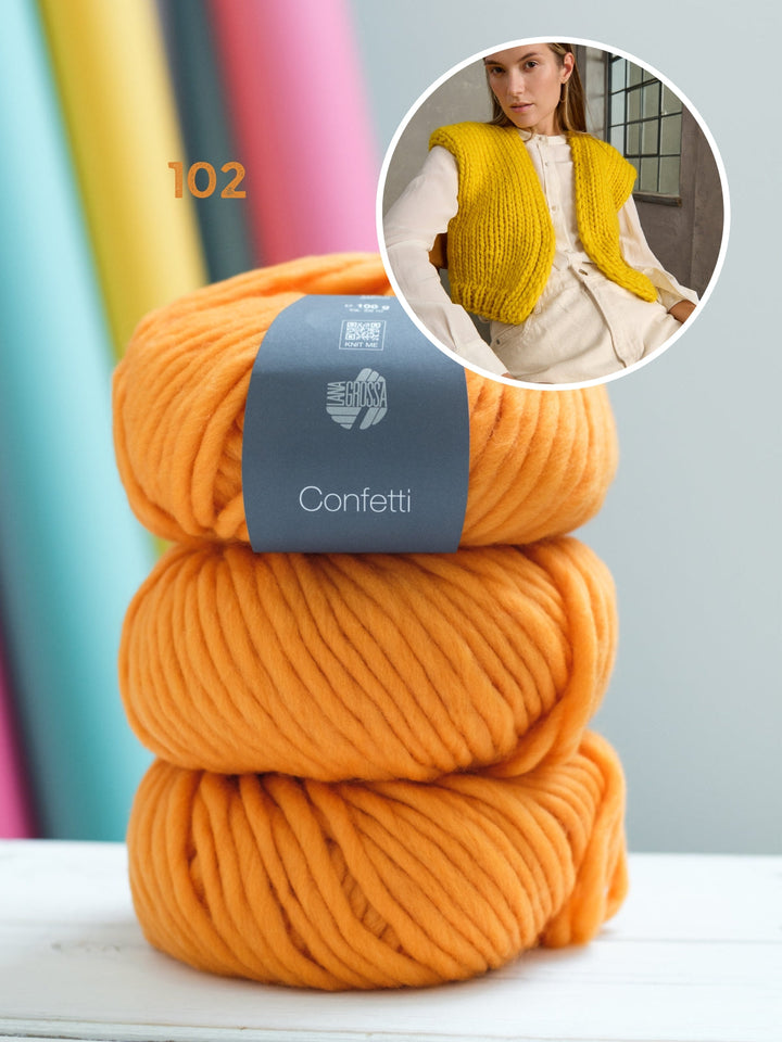 Strickpaket Confetti Weste