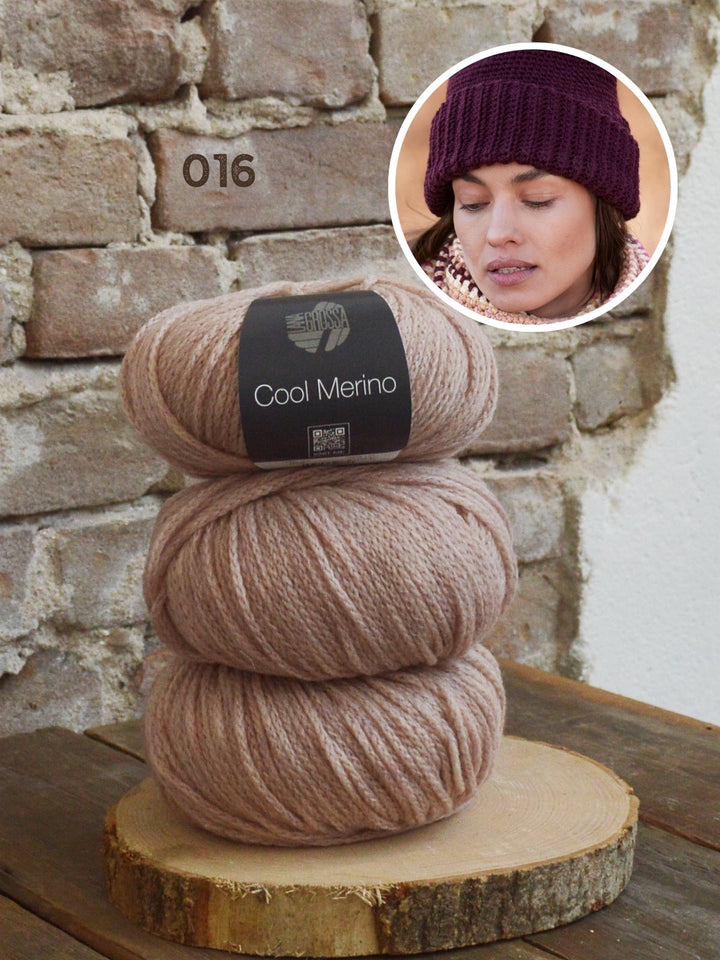 Häkelpaket Cool Merino Mütze