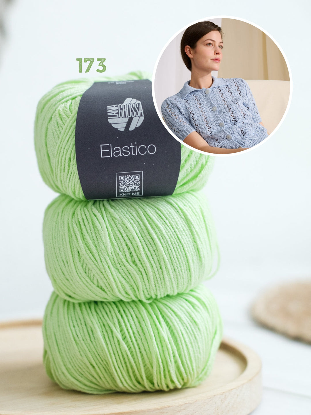 Strickpaket Elastico Weste mit Kabel- und Ajourmuster