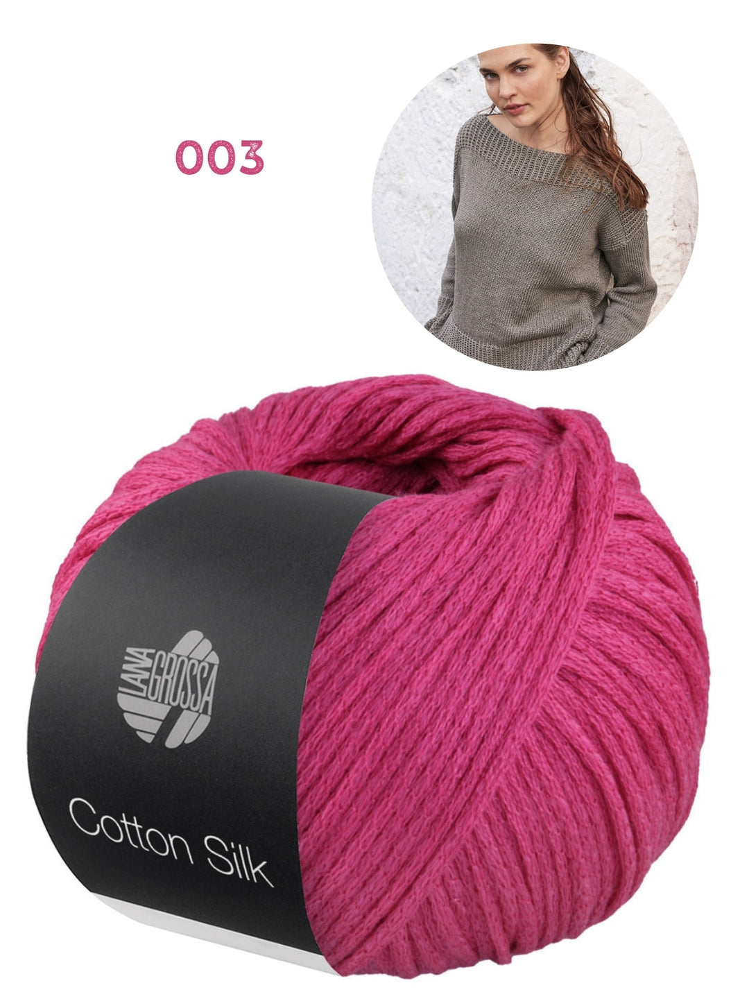 Strickpaket Cotton Silk Pullover mit U-Bootausschnitt