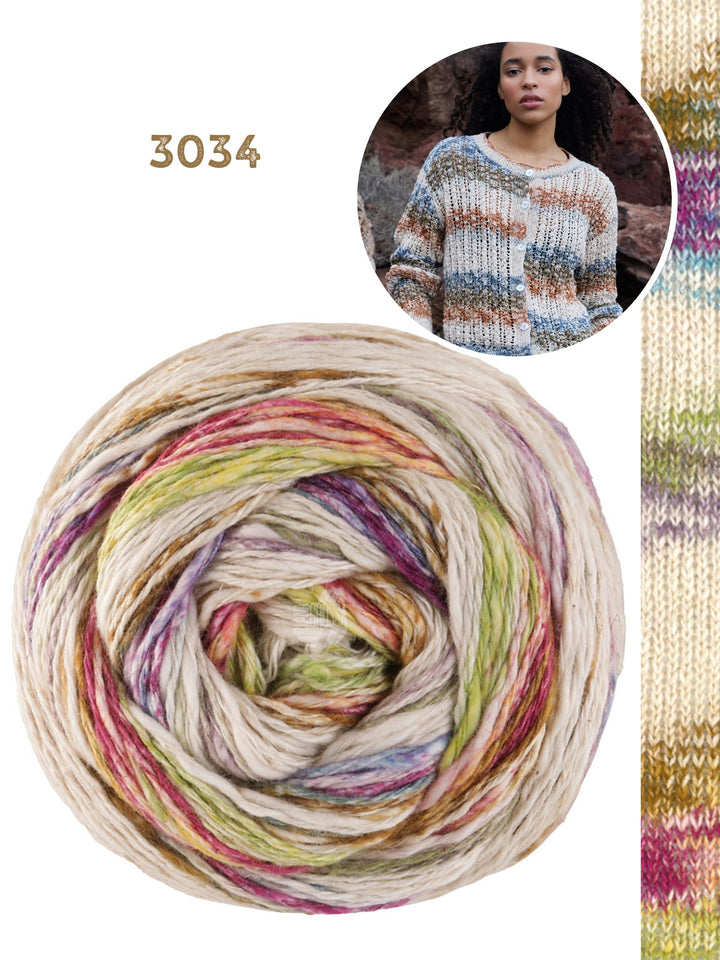 Strickpaket Gomitolo Hippie Jacke im Ajourmuster