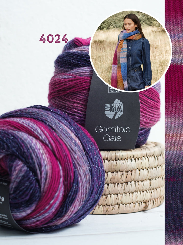 Strickpaket Gomitolo Gala Schal glatt