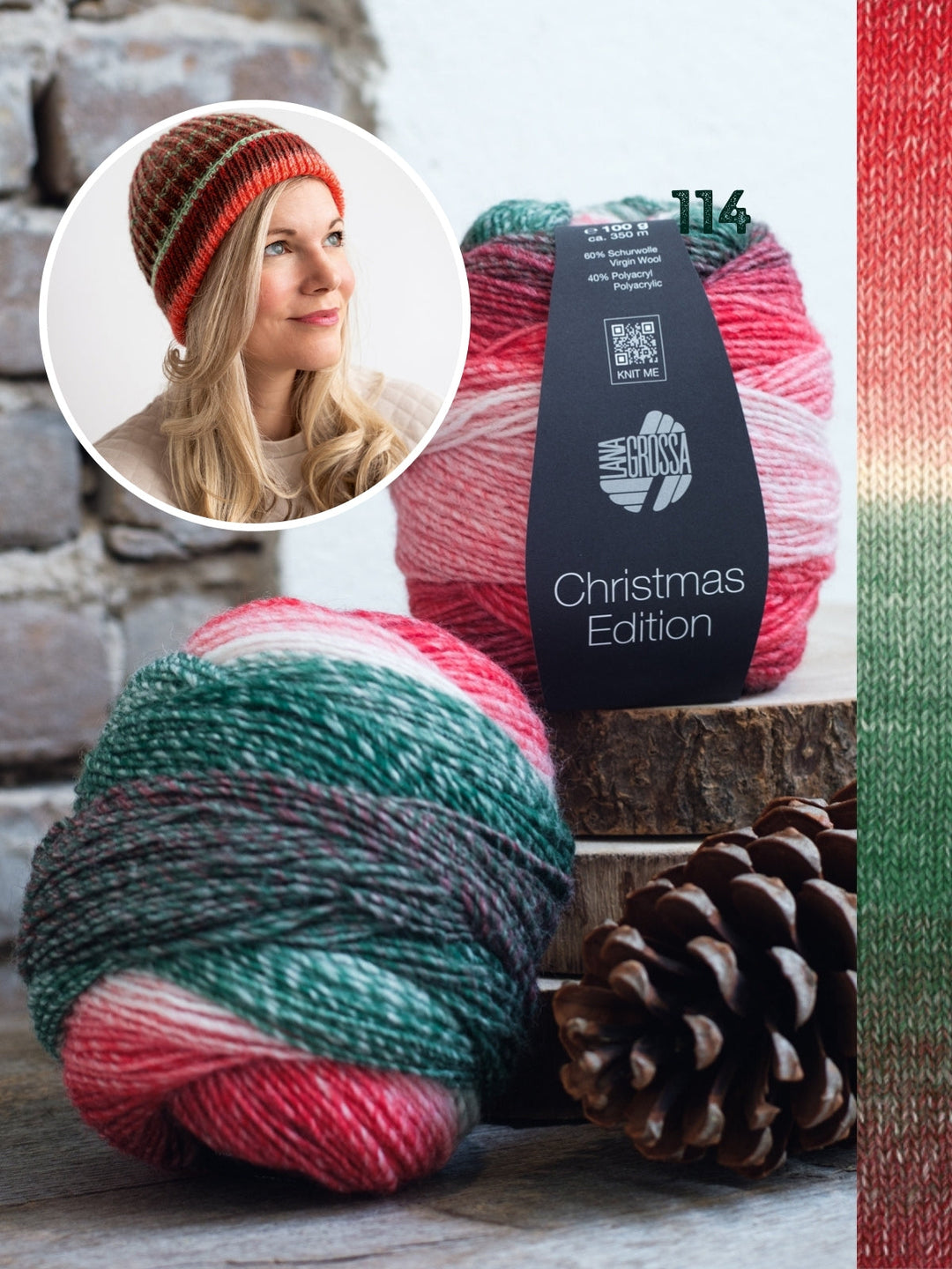 Strickpaket Gomitolo Christmas Edition Patentmütze