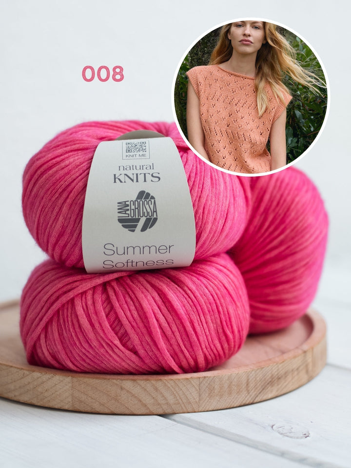 Strickpaket Summer Softness Top mit Ajourmuster