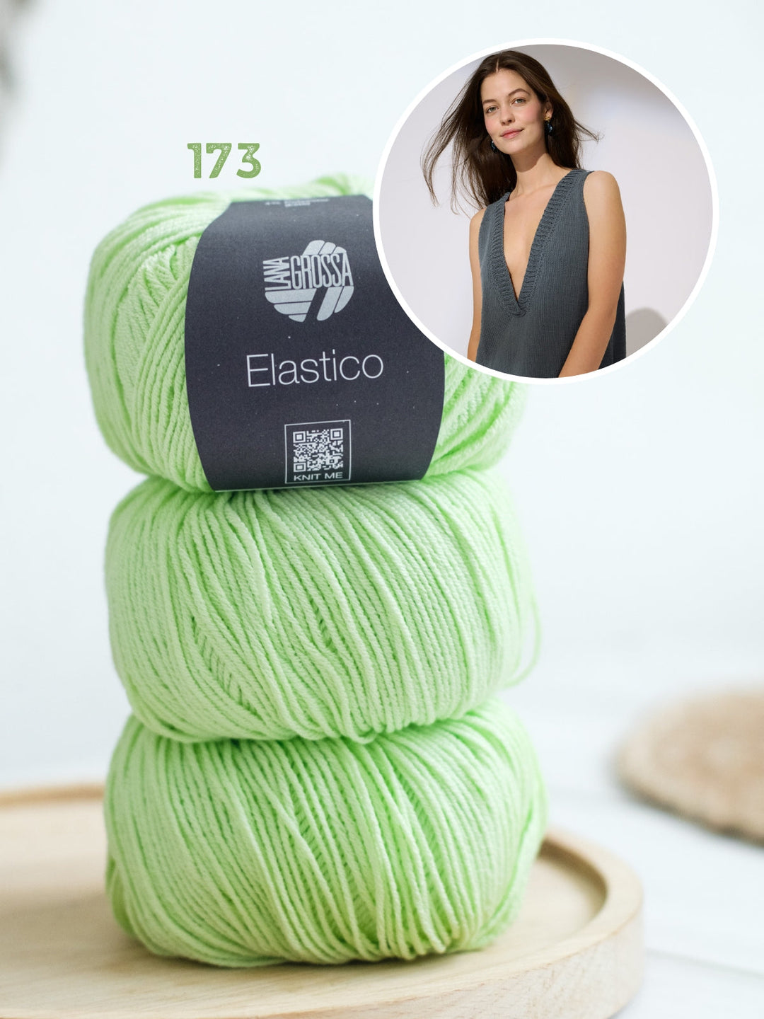 Strickpaket Elastico Top mit tiefem V-Ausschnitt