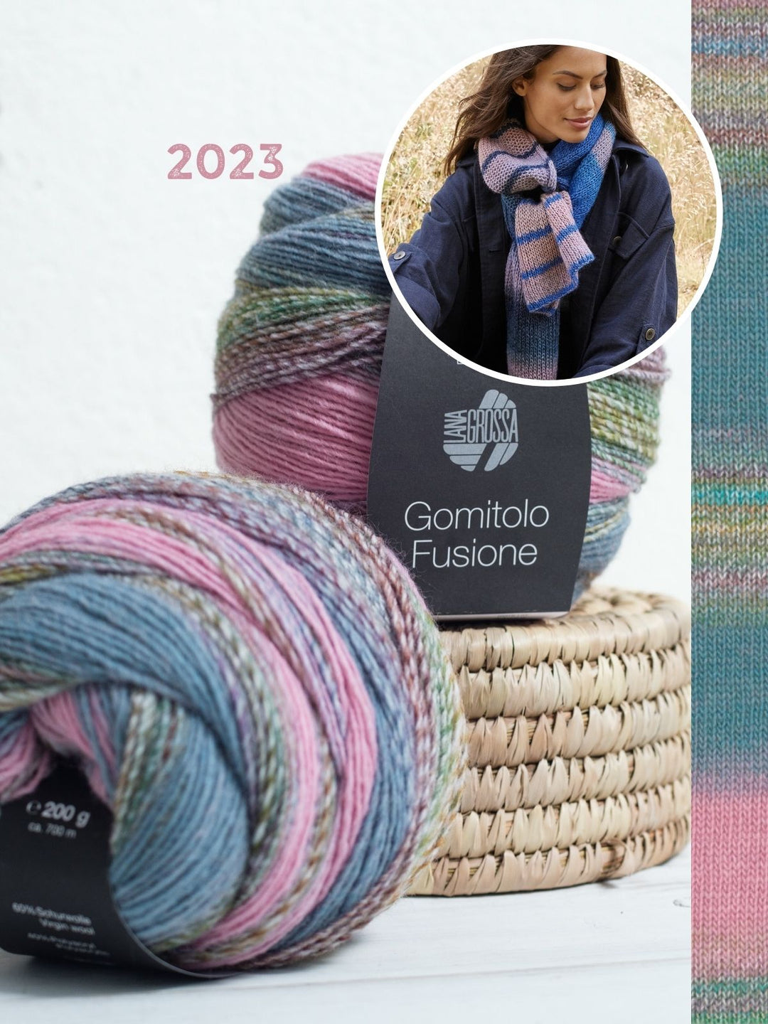 Strickpaket Gomitolo Fusione Schal glatt