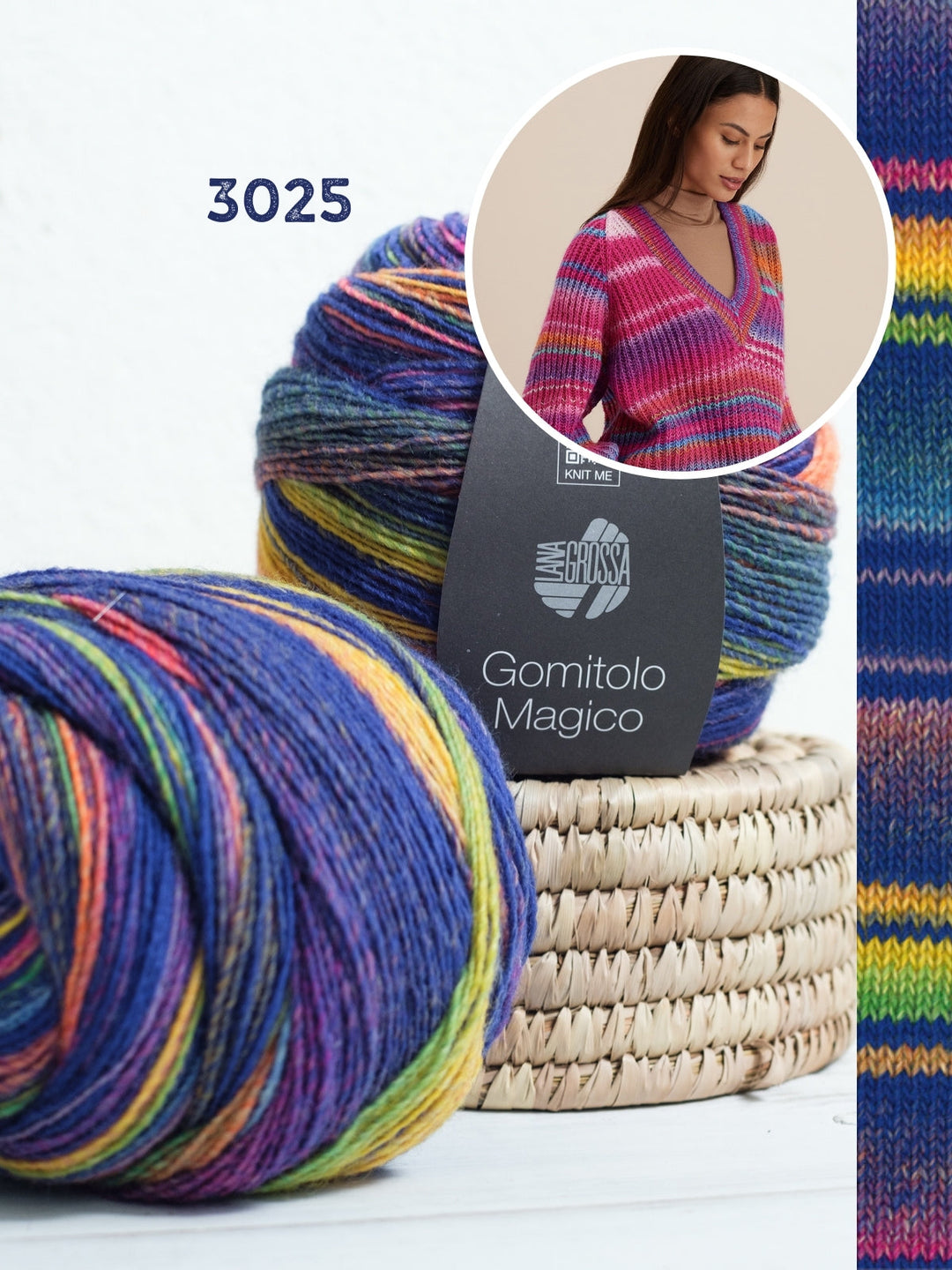 Strickpaket Gomitolo Magico Raglan-V-Pullover