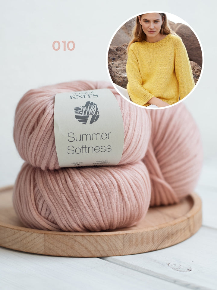 Strickpaket Summer Softness Top-Down Raglanpullover