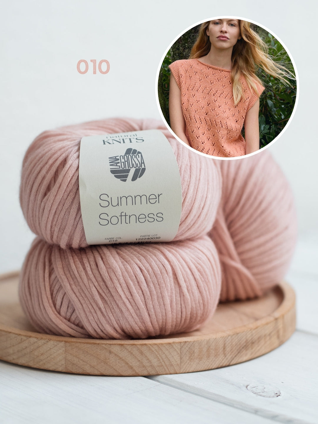 Strickpaket Summer Softness Top mit Ajourmuster