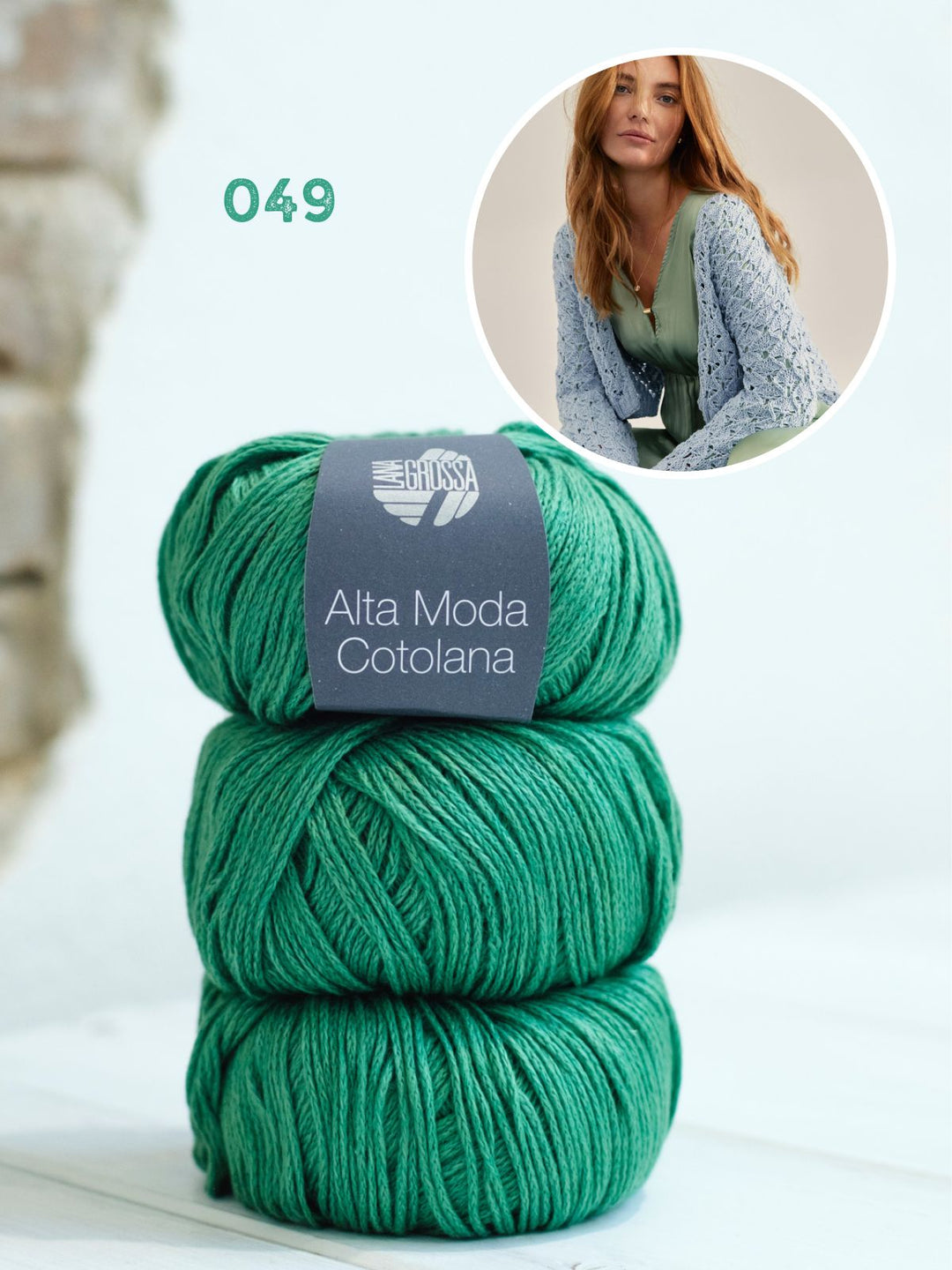 Strickpaket Alta Moda Cotolana Cardigan im Ajourmuster