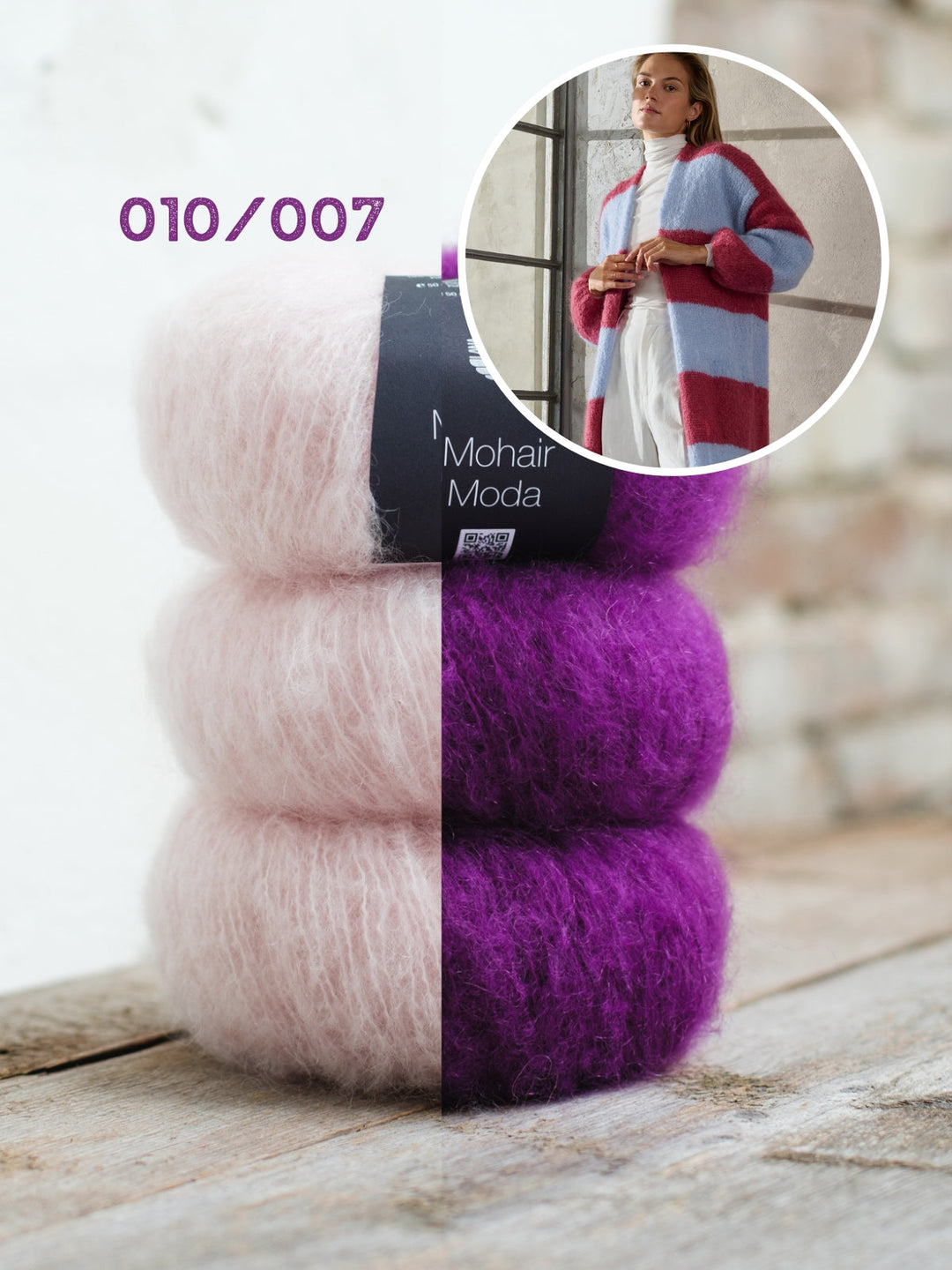 Strickpaket Mohair Moda Mantel