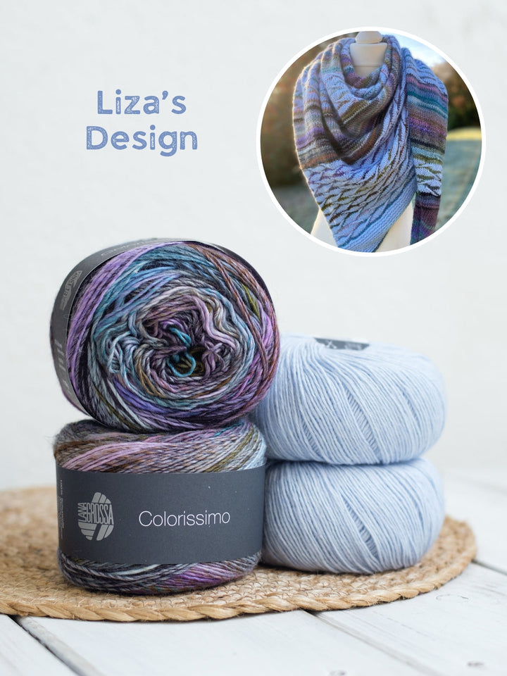 Strickpaket Lizas Tuch New Waves - Colorissimo Ecopuno