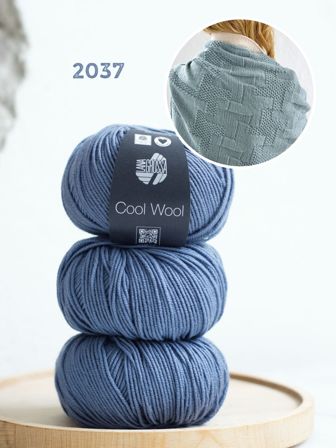 Strickpaket Cool Wool Stola im Strukturmuster