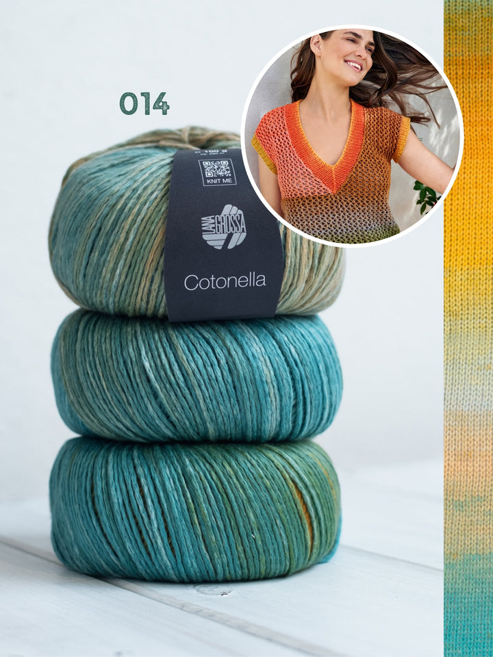 Strickpaket Cotonella Pullunder mit Ajourmuster