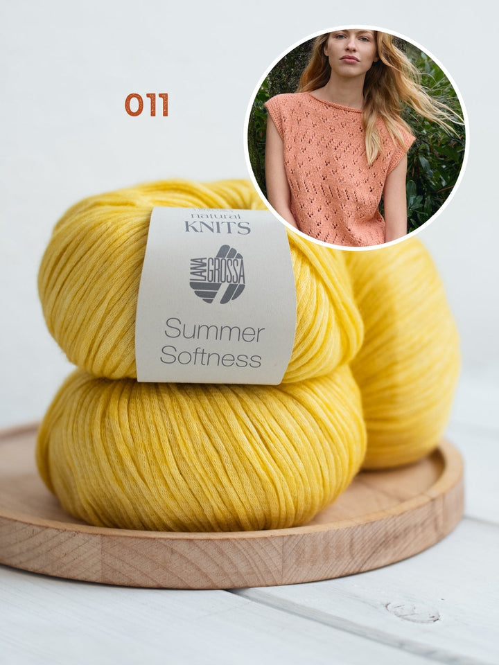 Strickpaket Summer Softness Top mit Ajourmuster