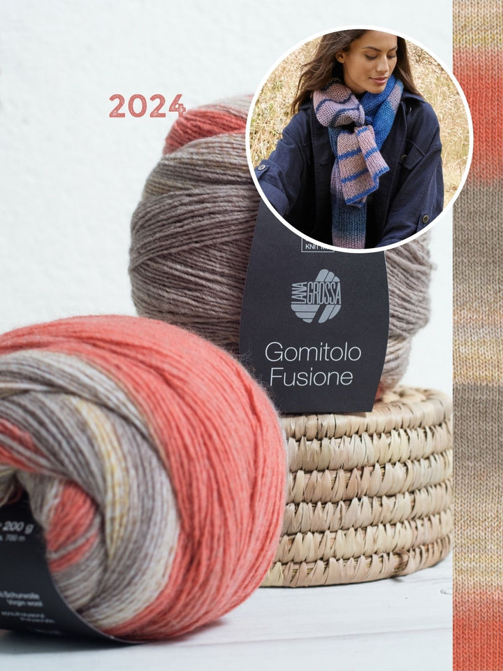 Strickpaket Gomitolo Fusione Schal glatt