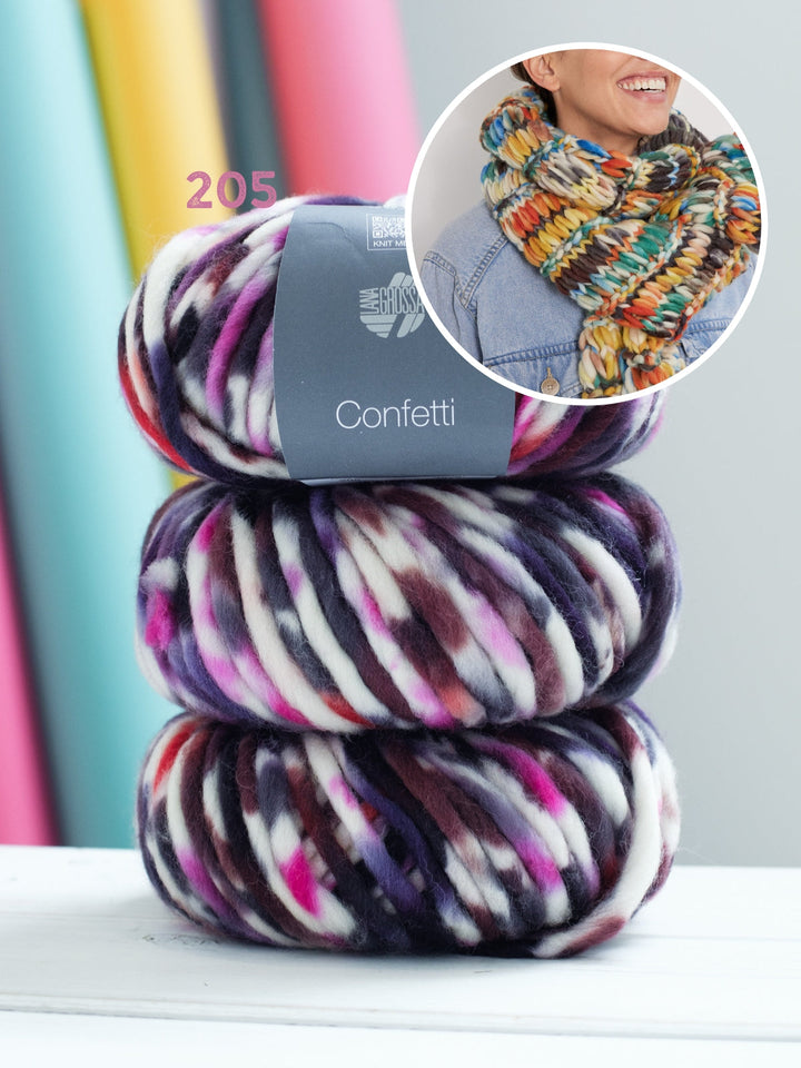 Strickpaket Confetti Schal