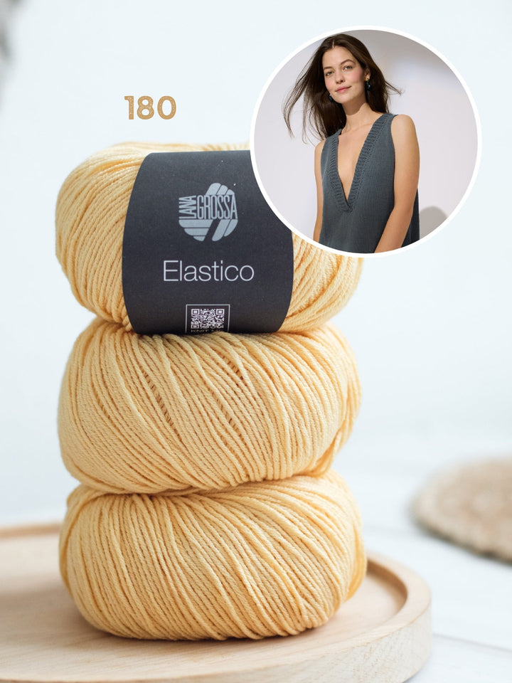 Strickpaket Elastico Top mit tiefem V-Ausschnitt