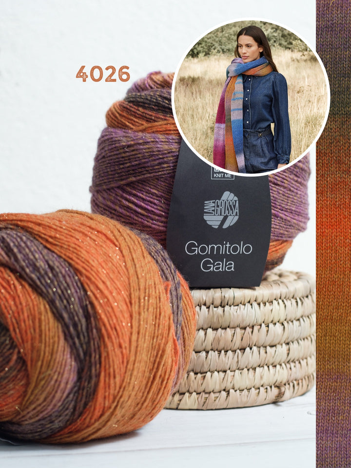 Strickpaket Gomitolo Gala Schal glatt