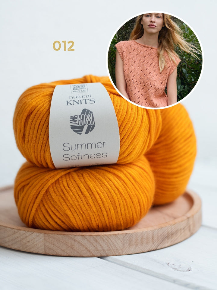 Strickpaket Summer Softness Top mit Ajourmuster