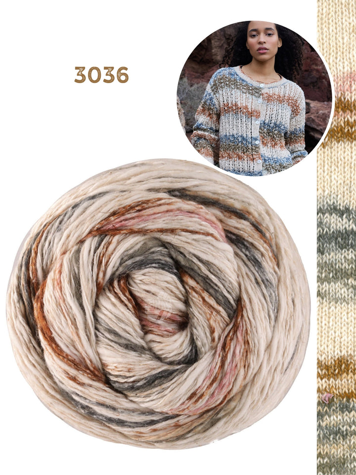 Strickpaket Gomitolo Hippie Jacke im Ajourmuster