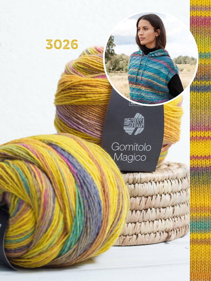 Strickpaket Gomitolo Magico Hoodie-Pullunder