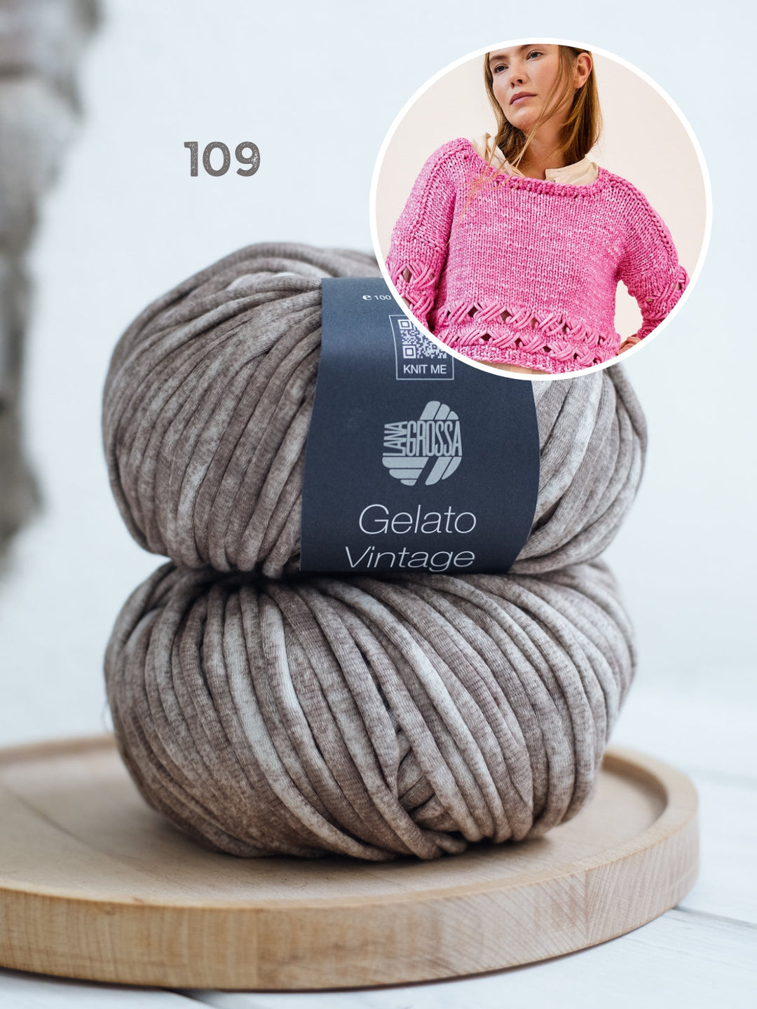 Strickpaket Gelato Vintage Pullover mit Diagonalmuster